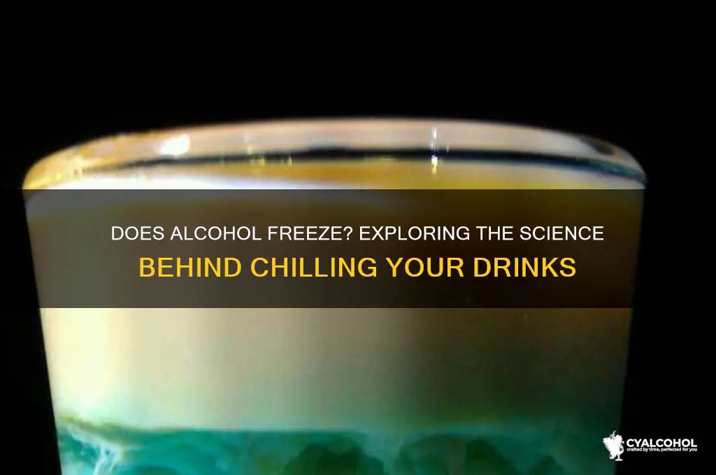 does alcohol freese