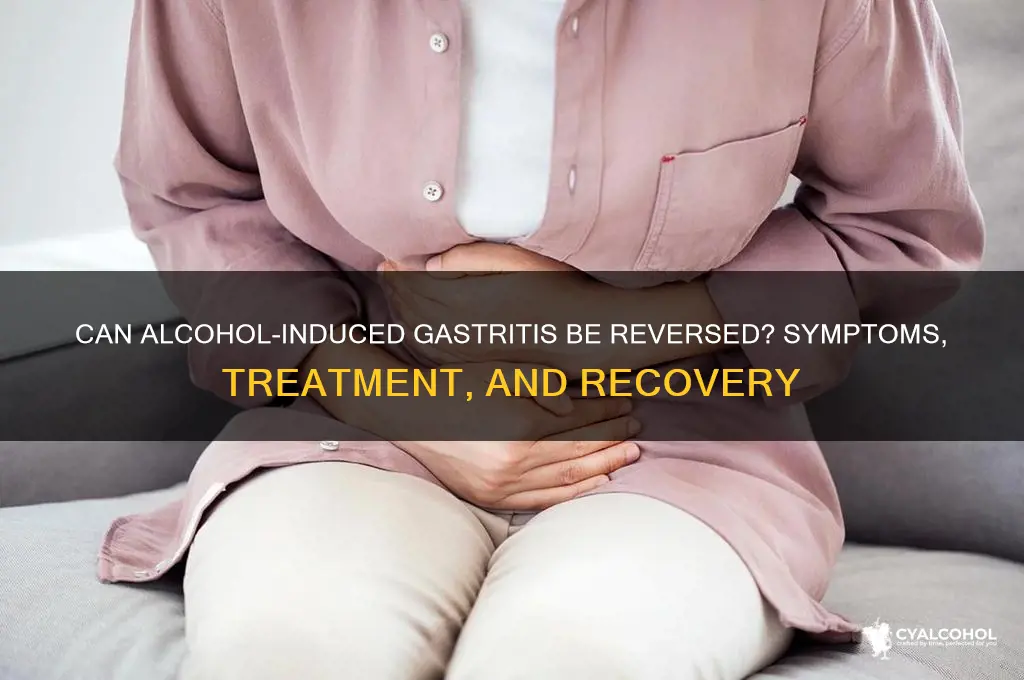 does alcohol gastritis go away