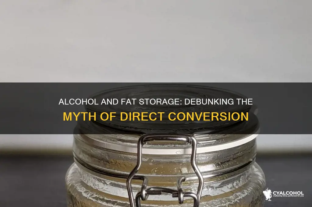 does alcohol go straight to fat