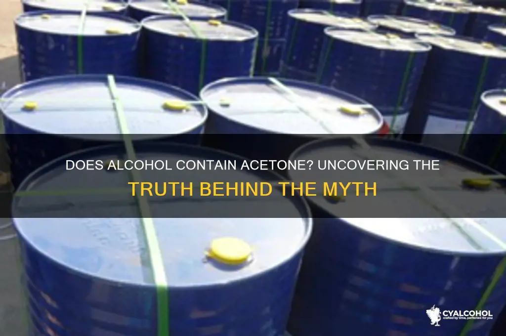 does alcohol have acitone