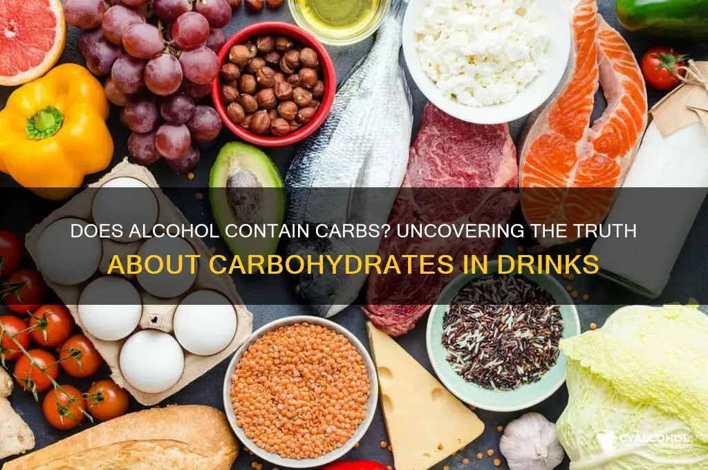 does alcohol have carbohydrates