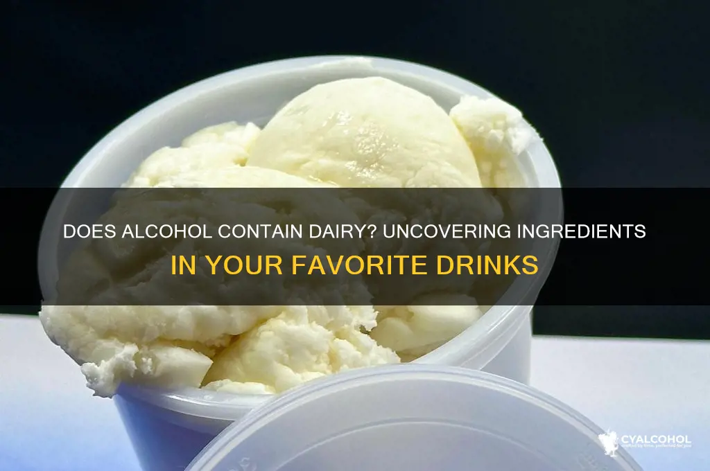 does alcohol have dairy in it