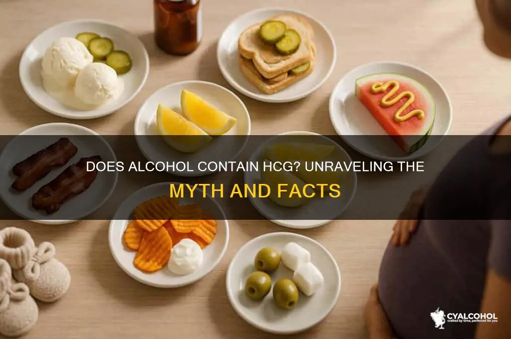 does alcohol have hcg
