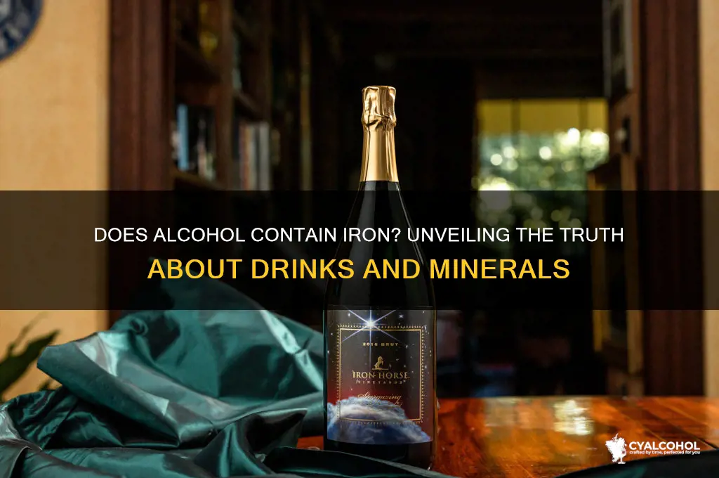 does alcohol have iron