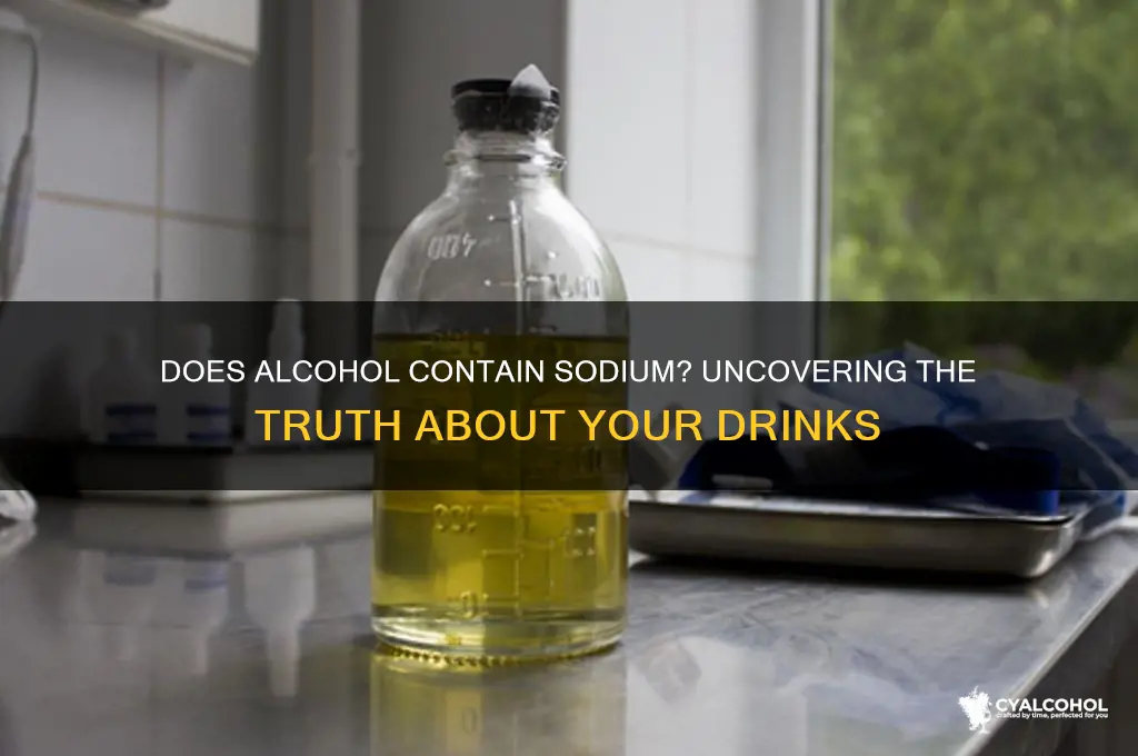 does alcohol have sodium