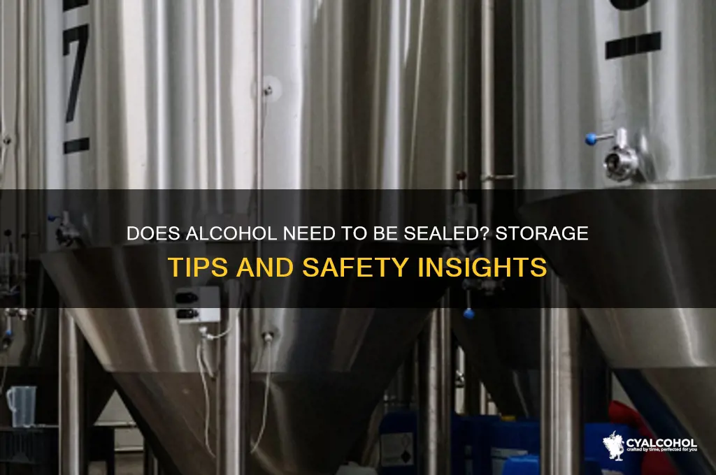 does alcohol have to be sealed