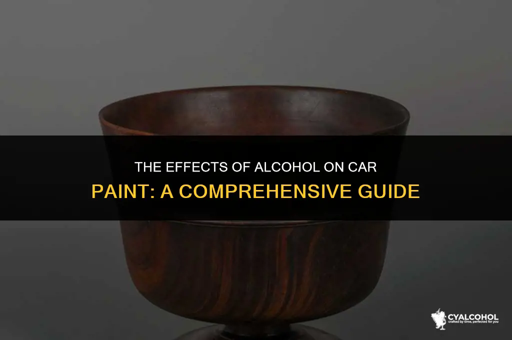 does alcohol hurt car paint
