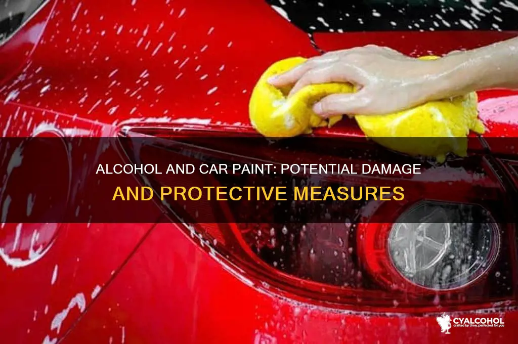 does alcohol hurt paint on car