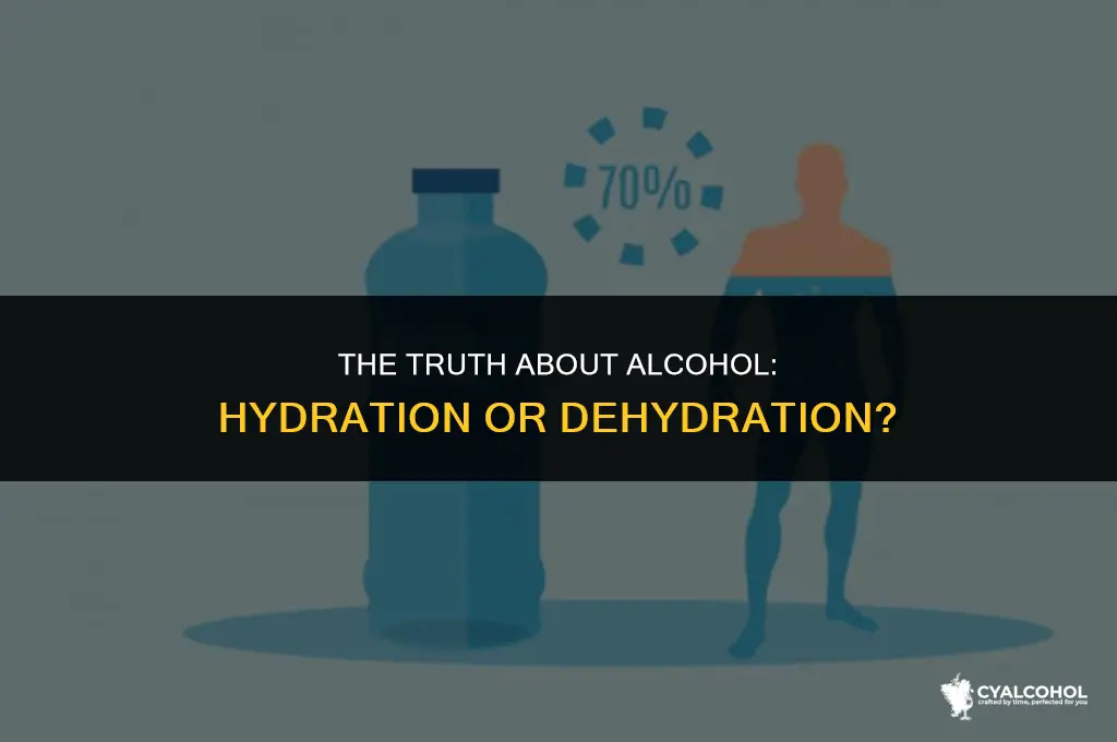 does alcohol hydrate or dehydrate