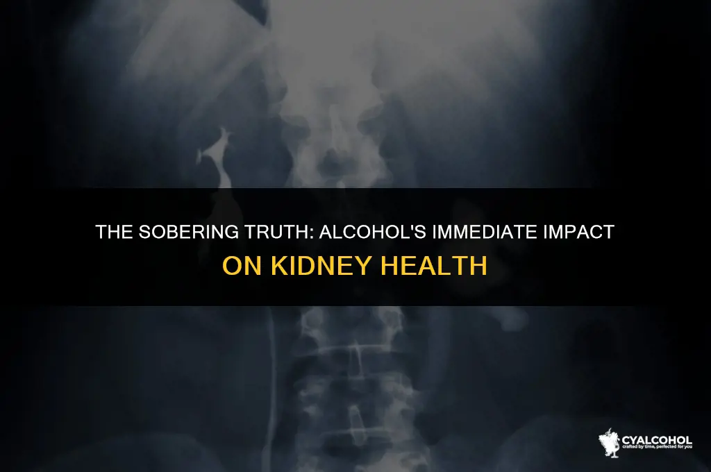 does alcohol immediately damage kidneys