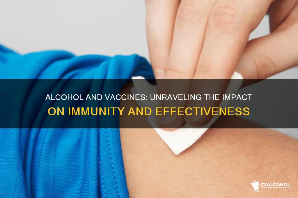 does alcohol impact vaccine