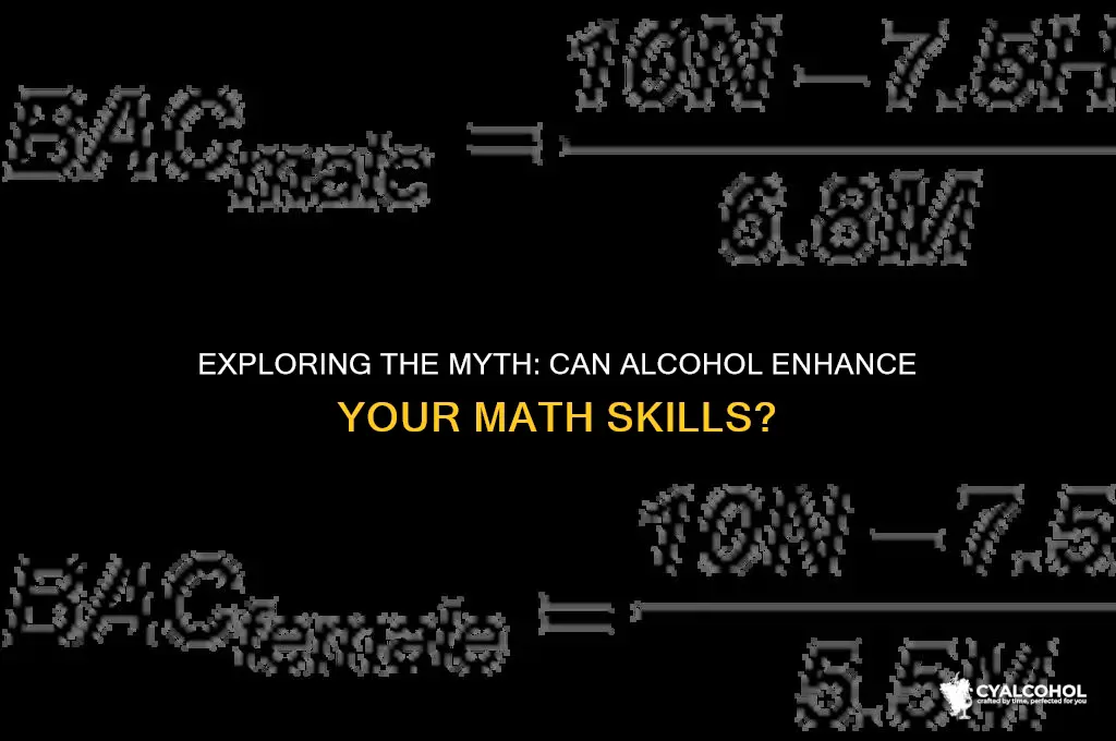 does alcohol improve math ability