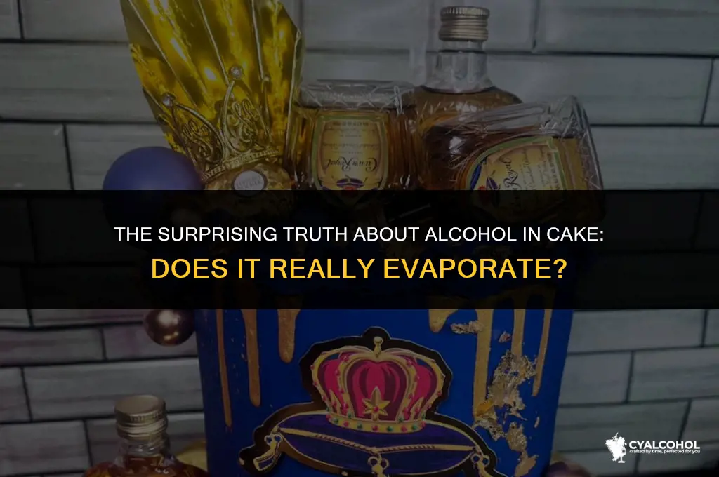 does alcohol in cake evaporate