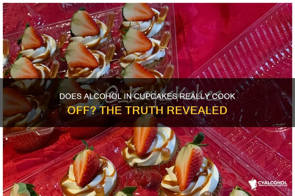 does alcohol in cupcakes cook off