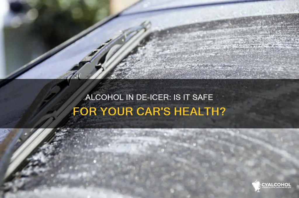 does alcohol in de-icer hurt your car