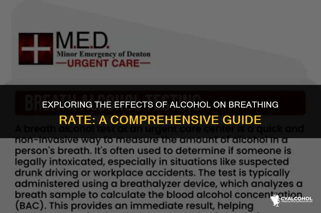 does alcohol increase breathing rate