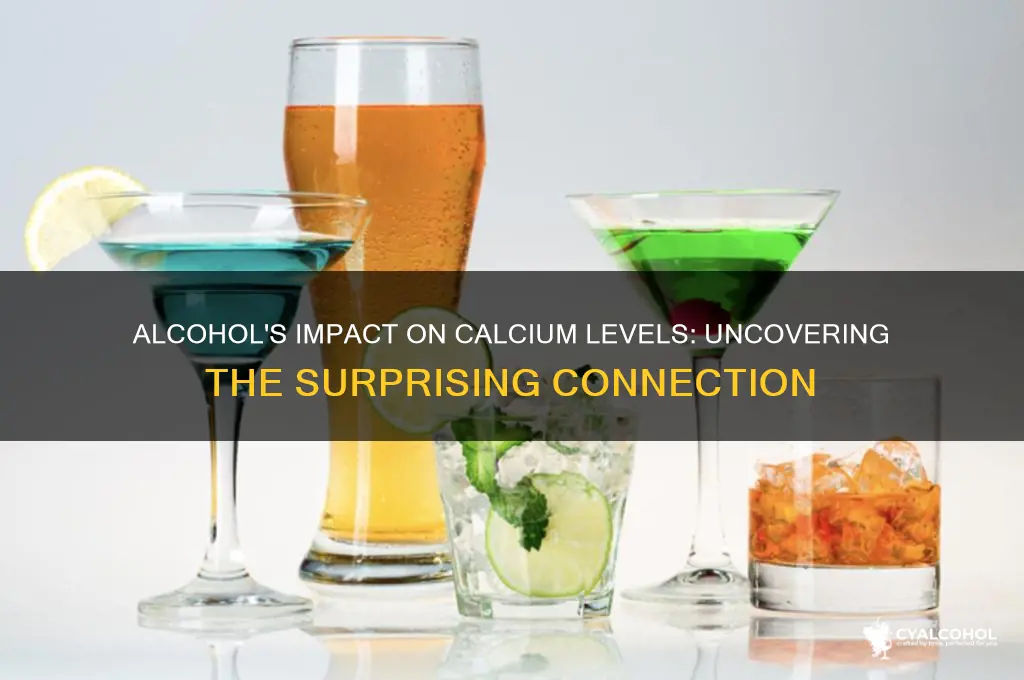 does alcohol increase calcium