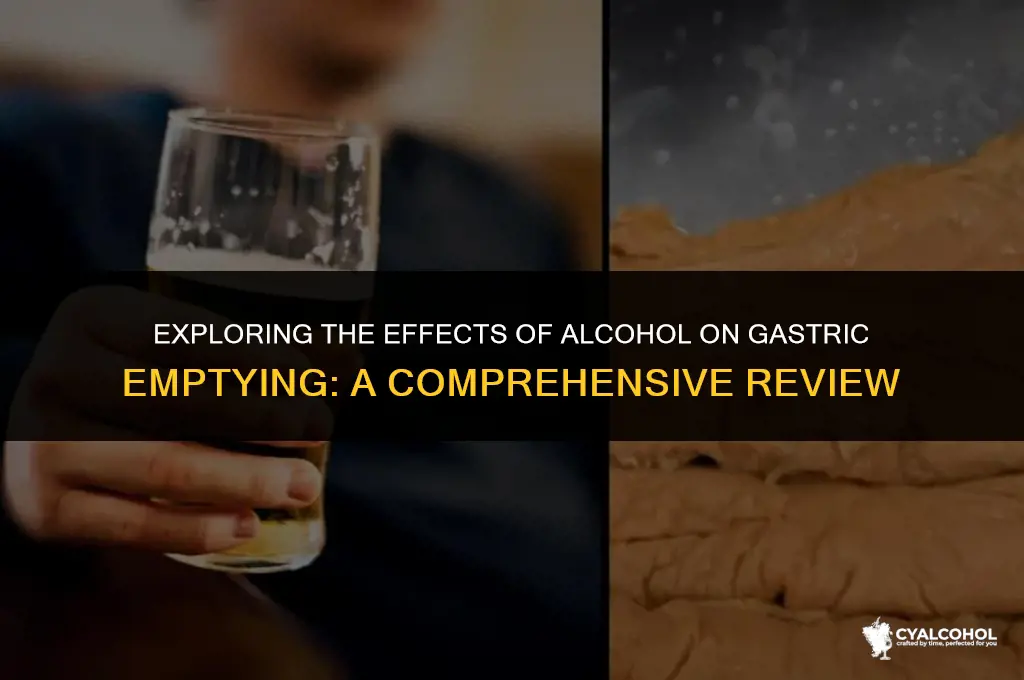 does alcohol increase gastric emptying