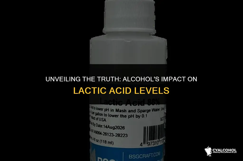 does alcohol increase lactic acid