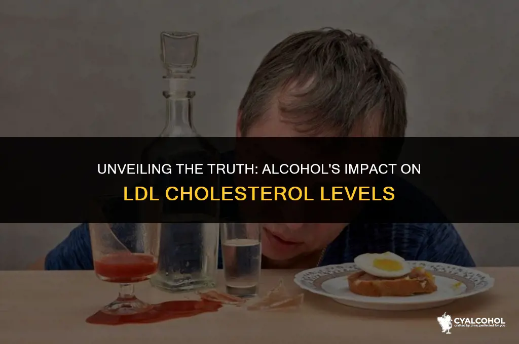 does alcohol increase ldl levels