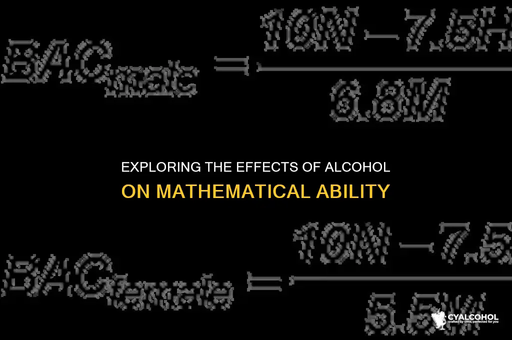 does alcohol increase math anility