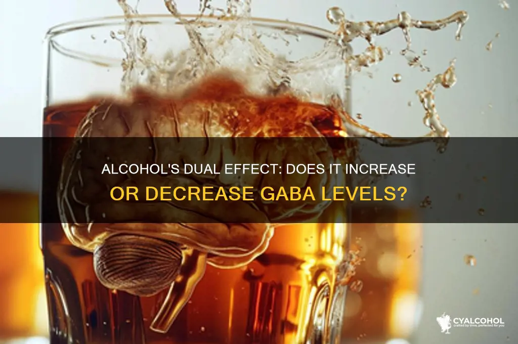 does alcohol increase or decrease gaba