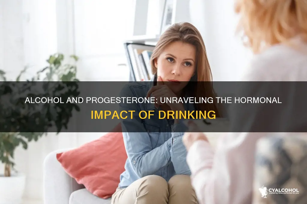 does alcohol increase progesterone