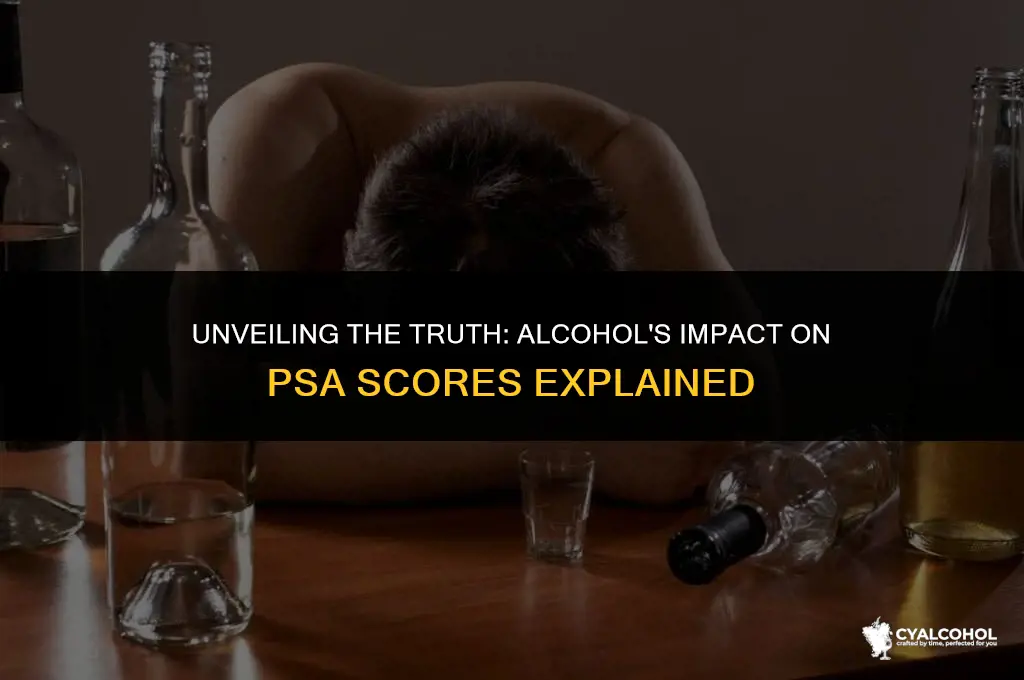 does alcohol increase psa score