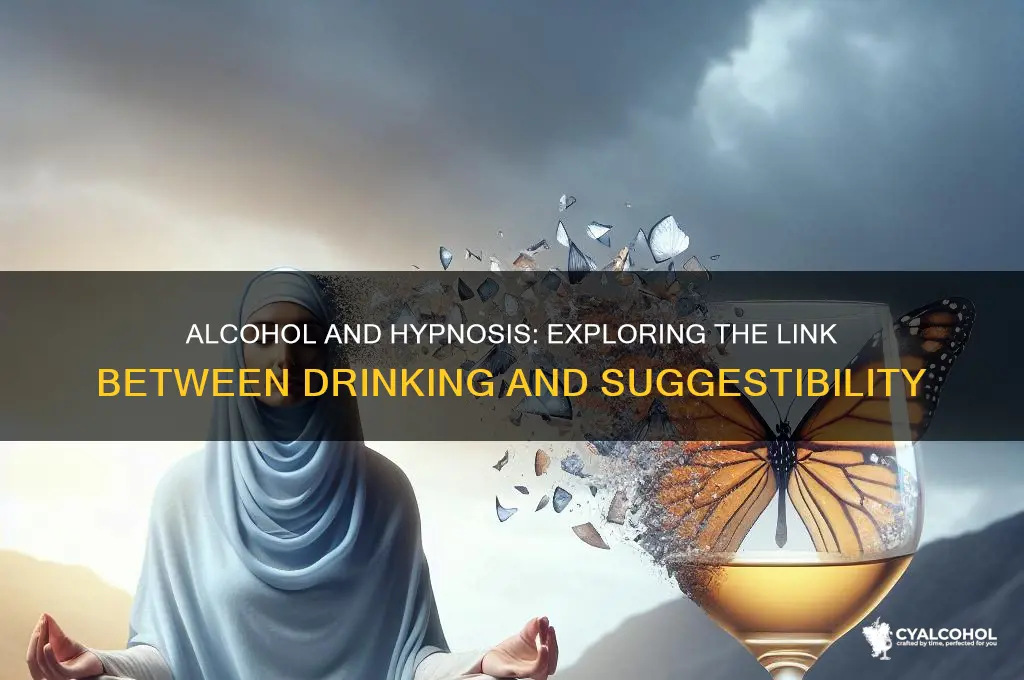 does alcohol increase susceptobility to hypnosis