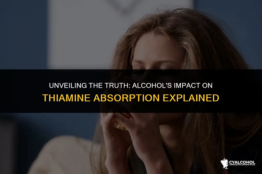 does alcohol inhibit thiamine absorption