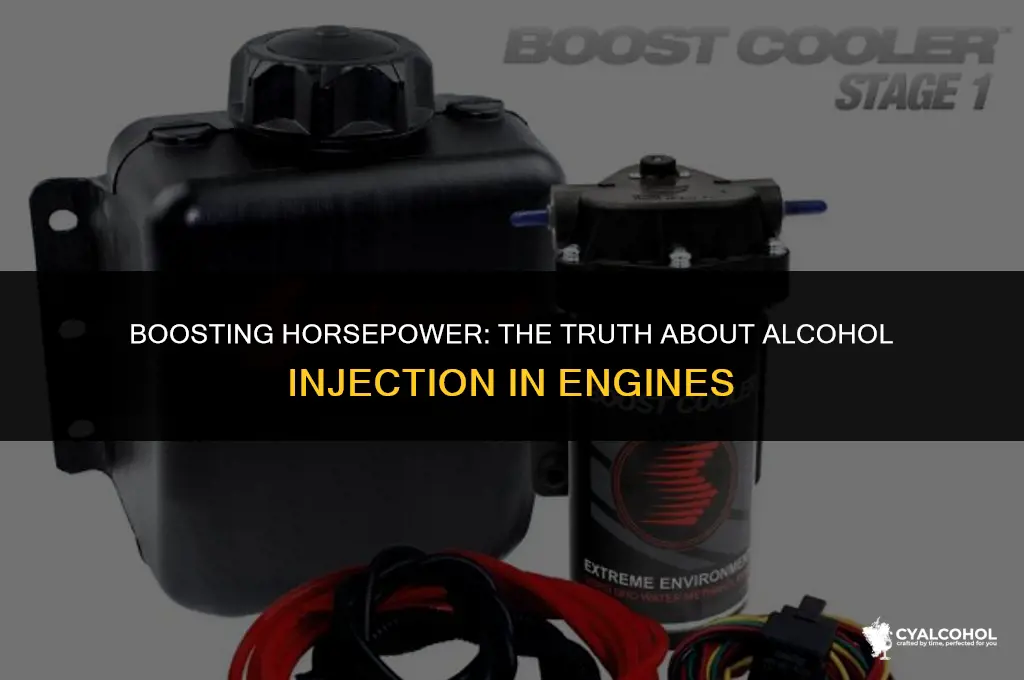 does alcohol injection increase horsepower