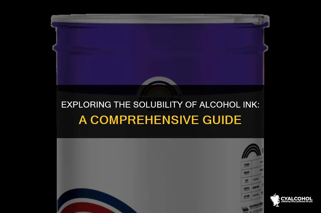 does alcohol ink dissolve a