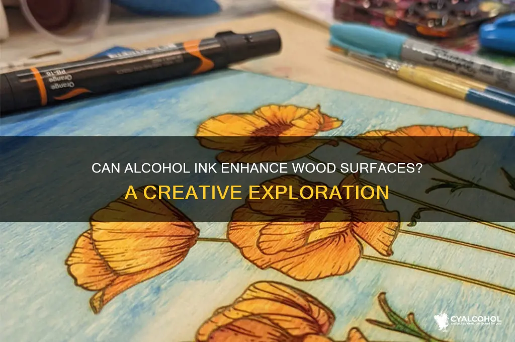 does alcohol ink work on wood