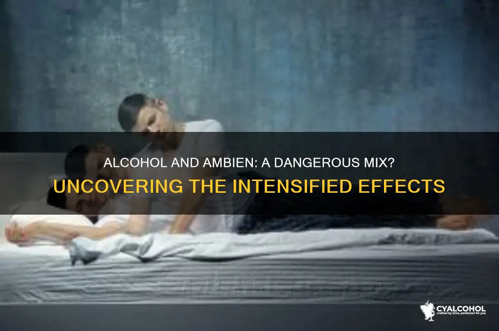 does alcohol intensify ambien