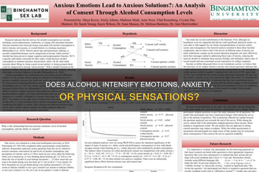 does alcohol intensify
