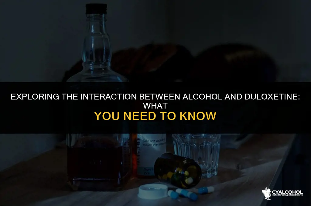 does alcohol interact with duloxetine