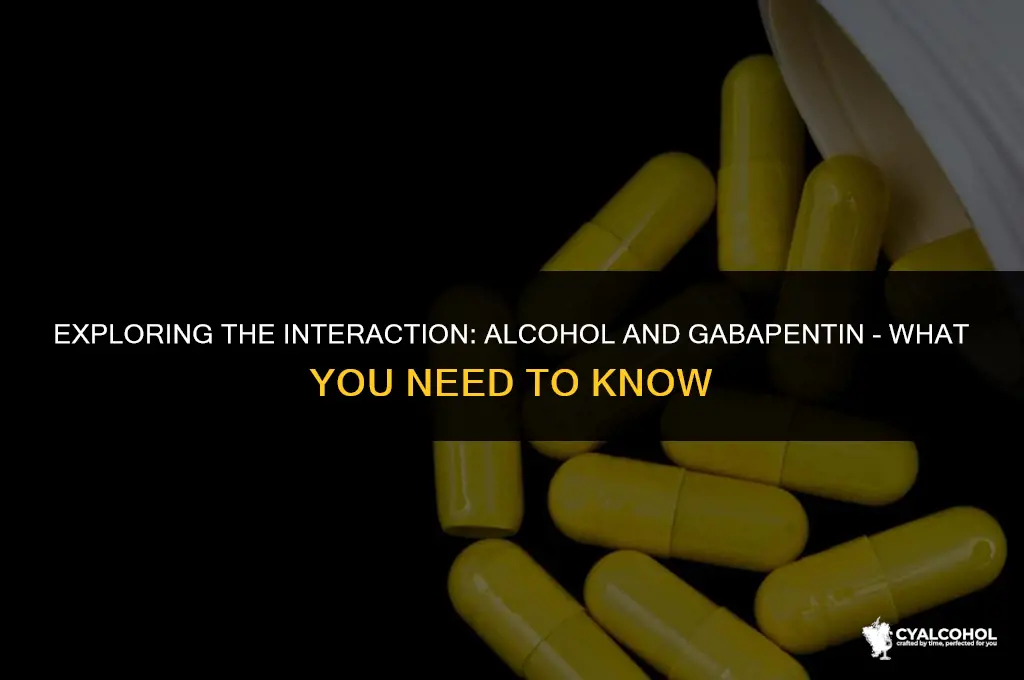 does alcohol interfere with gabapentin
