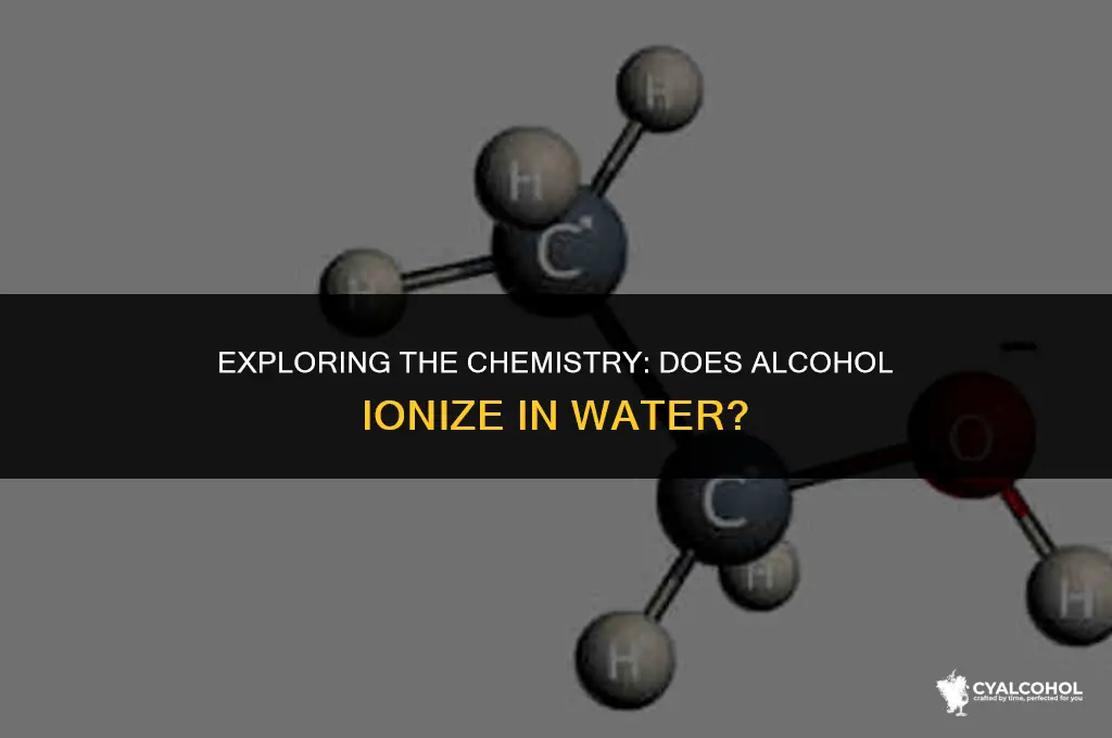 does alcohol ionize in water