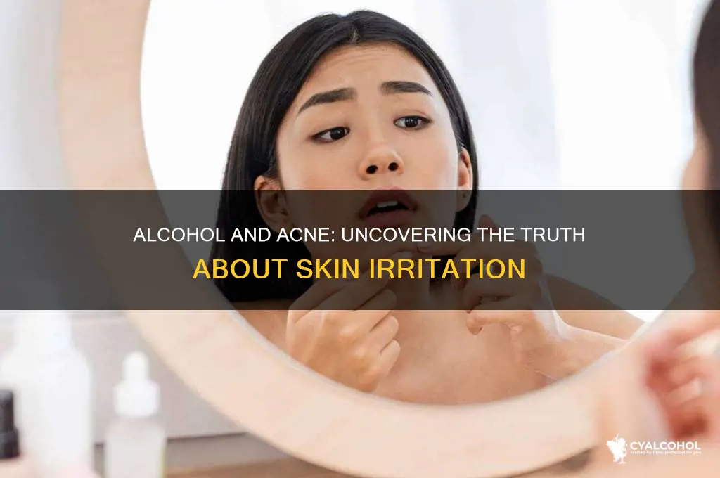 does alcohol irraite acne