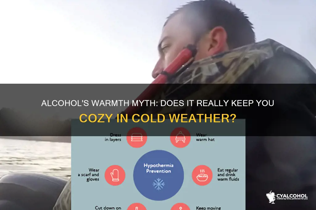 does alcohol keep you warm in cold weather