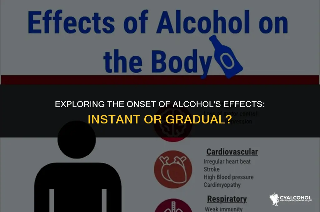 does alcohol kick in instantly