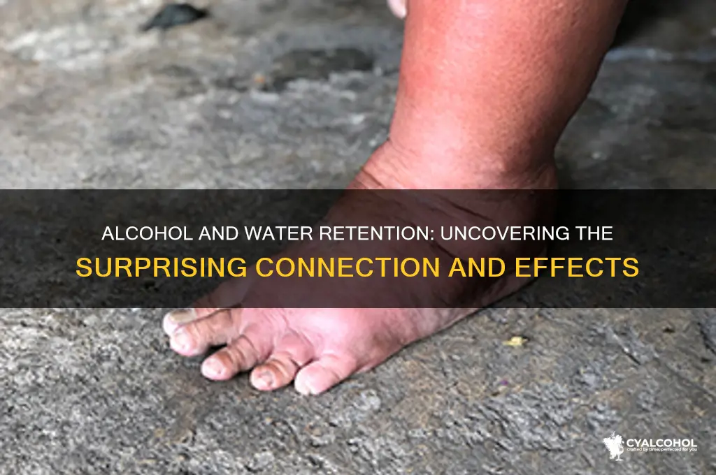 does alcohol lead to water retention