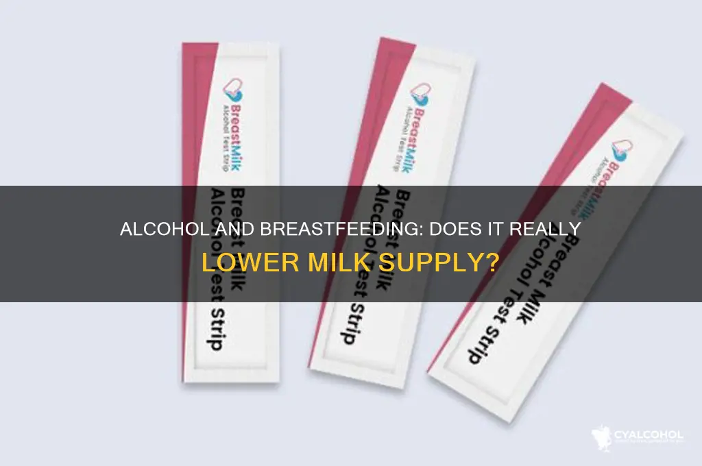 does alcohol lower breast milk supply
