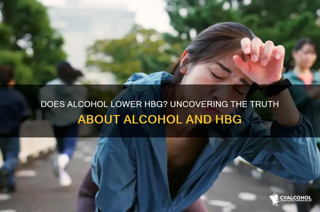 does alcohol lower hbg
