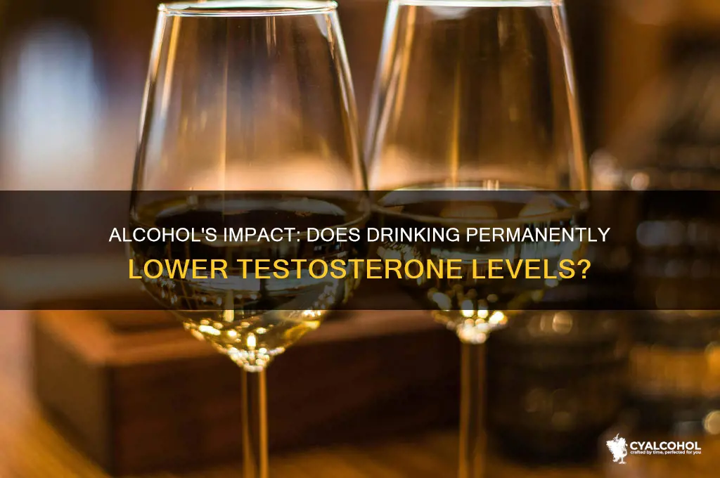 does alcohol lower testosterone permanently