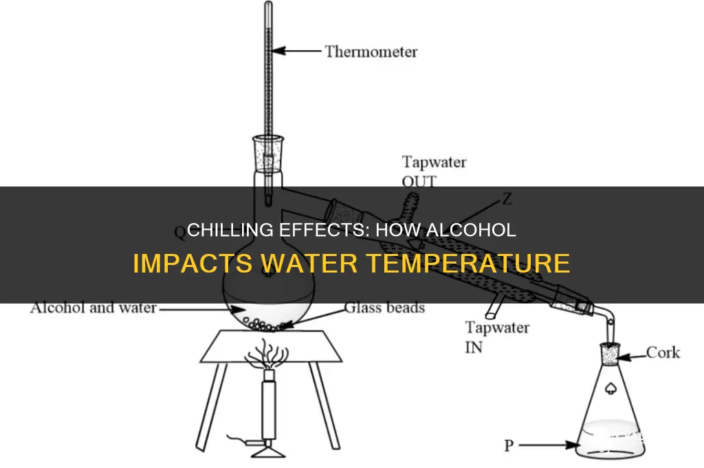 does alcohol lower water temprature