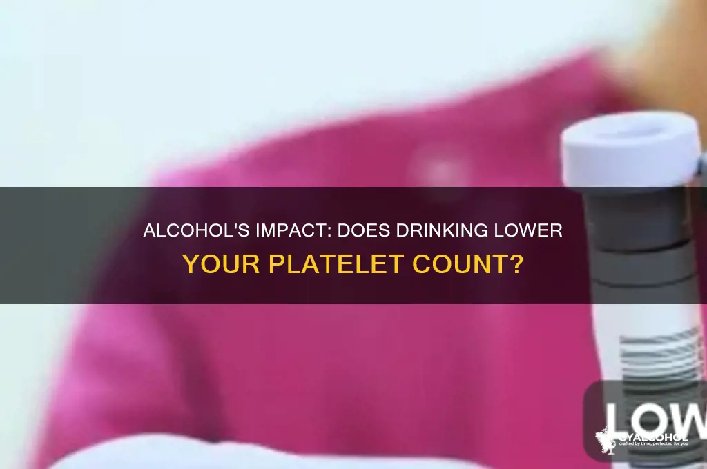 does alcohol lower your platelet count