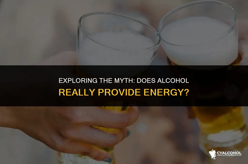 does alcohol macro provide energy
