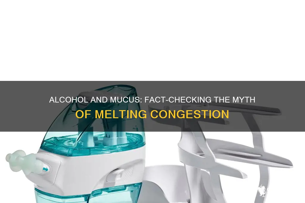 does alcohol melt mucus