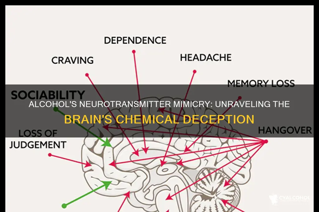 does alcohol mimic neurotransmitters